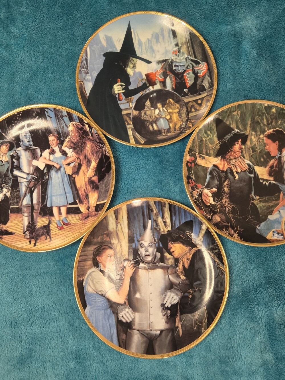 Vintage 1988 Wizard of Oz 50th Anniversary Collector Plates Hamilton Collection